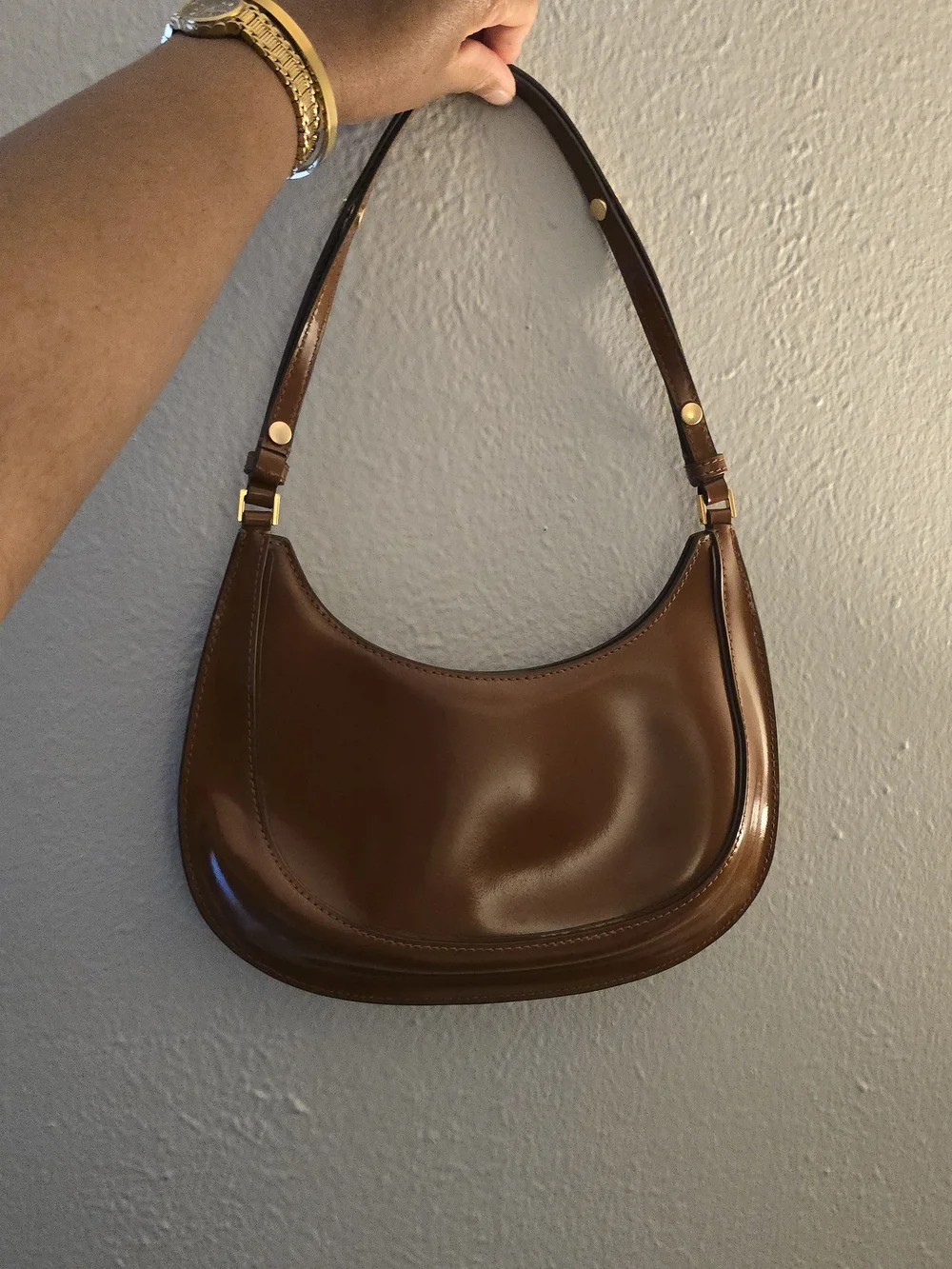 Tory Burch Brown Leather Shoulder Bag